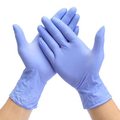 Перчатки Xl нитрила голубой заботы руки устранимые голубые со сжатием