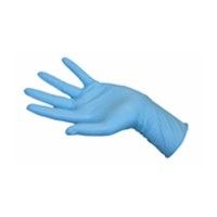 Голубые устранимые перчатки нитрила пудрят свободное общее пользование
