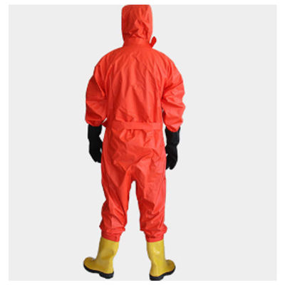 Соединиенный противопожарный костюм химической безопасности PVC XL кисловочный