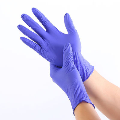 4 перчатки нитрила Mil 5mil голубых устранимых для потных рук